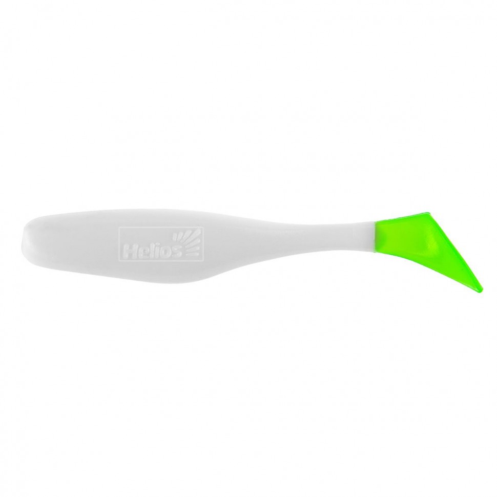 Виброхвост Helios Vigor 3,75"/9.5 см, цвет White & Green 7 шт HS-6-016 , 